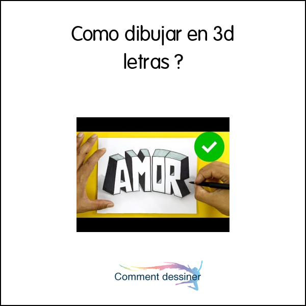 Como dibujar en 3d letras